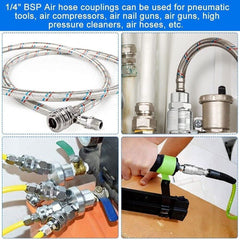 20 PCS Air Line Hose Compressor Fitting Coupling Connector Quick Release - TikTopia