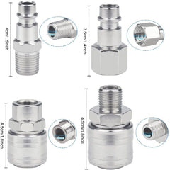 20 PCS Air Line Hose Compressor Fitting Coupling Connector Quick Release - TikTopia