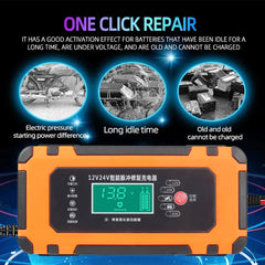 8A Smart Car Battery Fast Charger 12V Charger Automatic Pulse Repair AGM-GEL UK - TikTopia