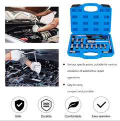 17Pcs Universal Injector Seat Cutter Cleaner Tool Carbon Remover Set Kit - TikTopia