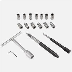 17Pcs Universal Injector Seat Cutter Cleaner Tool Carbon Remover Set Kit - TikTopia