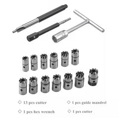 17Pcs Universal Injector Seat Cutter Cleaner Tool Carbon Remover Set Kit - TikTopia