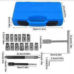17Pcs Universal Injector Seat Cutter Cleaner Tool Carbon Remover Set Kit - TikTopia
