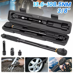 Square Drive Torque Wrench Ratchet 13.6-108.5Nm 10-80Ft-Lb 3 In 1 - TikTopia