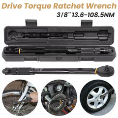 Square Drive Torque Wrench Ratchet 13.6-108.5Nm 10-80Ft-Lb 3 In 1 - TikTopia