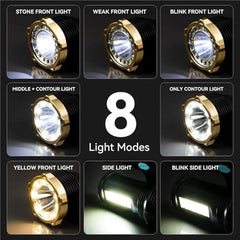 High Powered 12000000LM LED Flashlight Super Bright Torch USB Rechargeable Lamp - TikTopia