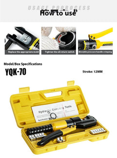 Manual Hydraulic Clamp Copper Aluminum Nose Wire Crimper Cable Crimping Portable Electrical Tools - TikTopia