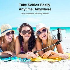 Bluetooth Selfie Tripod Telescopic Stick Remote Monopod Extendable Phone Holder - TikTopia