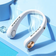 New Mini Neck Fan Portable Bladeless Hanging Neck Rechargeable Air Cooler Mini Summer Sports Fans - TikTopia
