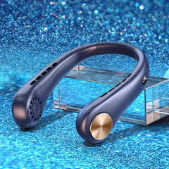 New Mini Neck Fan Portable Bladeless Hanging Neck Rechargeable Air Cooler Mini Summer Sports Fans - TikTopia
