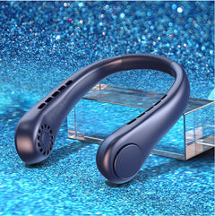 New Mini Neck Fan Portable Bladeless Hanging Neck Rechargeable Air Cooler Mini Summer Sports Fans - TikTopia