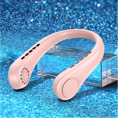 New Mini Neck Fan Portable Bladeless Hanging Neck Rechargeable Air Cooler Mini Summer Sports Fans - TikTopia
