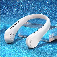 New Mini Neck Fan Portable Bladeless Hanging Neck Rechargeable Air Cooler Mini Summer Sports Fans - TikTopia