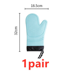 Heat-Resistant Silicone Oven Gloves (1 Pair) – Non-Slip, Waterproof & Flameproof - TikTopia