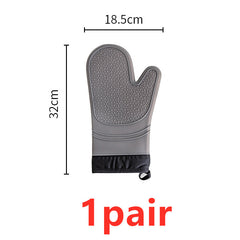 Heat-Resistant Silicone Oven Gloves (1 Pair) – Non-Slip, Waterproof & Flameproof - TikTopia