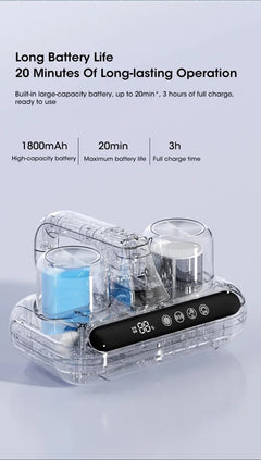 New Mattress Vacuum Mite Remover Cordless Handheld Cleaner Powerful Suction For Cleaning Bed Pillows Home Supplies - TikTopia
