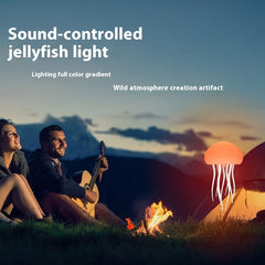 LED Jellyfish Mood Lamp Jellyfish Night Light Portable Jellyfish Lamp Jellyfish Decorations Smart Table Lamp For Bedside Desk - TikTopia