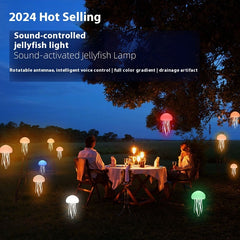 LED Jellyfish Mood Lamp Jellyfish Night Light Portable Jellyfish Lamp Jellyfish Decorations Smart Table Lamp For Bedside Desk - TikTopia