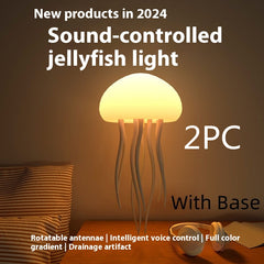 LED Jellyfish Mood Lamp Jellyfish Night Light Portable Jellyfish Lamp Jellyfish Decorations Smart Table Lamp For Bedside Desk - TikTopia