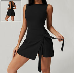Women Yoga Sexy Sleeveless Sports Romper Yoga Jumpsuits Fitness One Piece Workout Backless Rompers Tank Top Shorts Sportswear - TikTopia