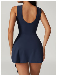 Women Yoga Sexy Sleeveless Sports Romper Yoga Jumpsuits Fitness One Piece Workout Backless Rompers Tank Top Shorts Sportswear - TikTopia