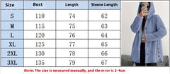 Women's Solid Color Long Sleeve Hooded Loose Plush Coat - TikTopia
