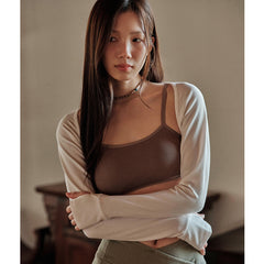 Women’s Korean Style Long-Sleeve Yoga Top - TikTopia