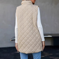 Stand Collar Sleeveless Warm Vest New Zipper Vest - TikTopia