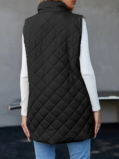 Stand Collar Sleeveless Warm Vest New Zipper Vest - TikTopia