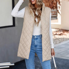 Stand Collar Sleeveless Warm Vest New Zipper Vest - TikTopia