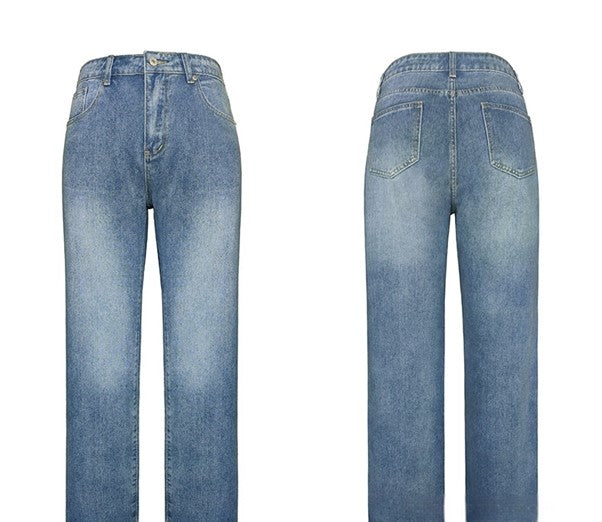 Loose Mid Waist Casual Straight Pants Cropped Pants - TikTopia