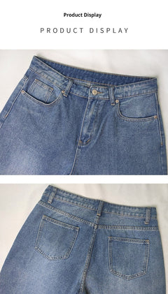 Loose Mid Waist Casual Straight Pants Cropped Pants - TikTopia