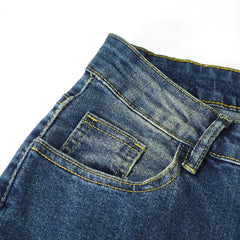 Women’s High-Waist Heart Cut-Out Bootcut Jeans – Vintage Wash Y2K Style - TikTopia