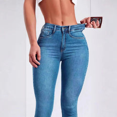 Hip Skinny Pants Stretch High Waist Jeans For Women - TikTopia