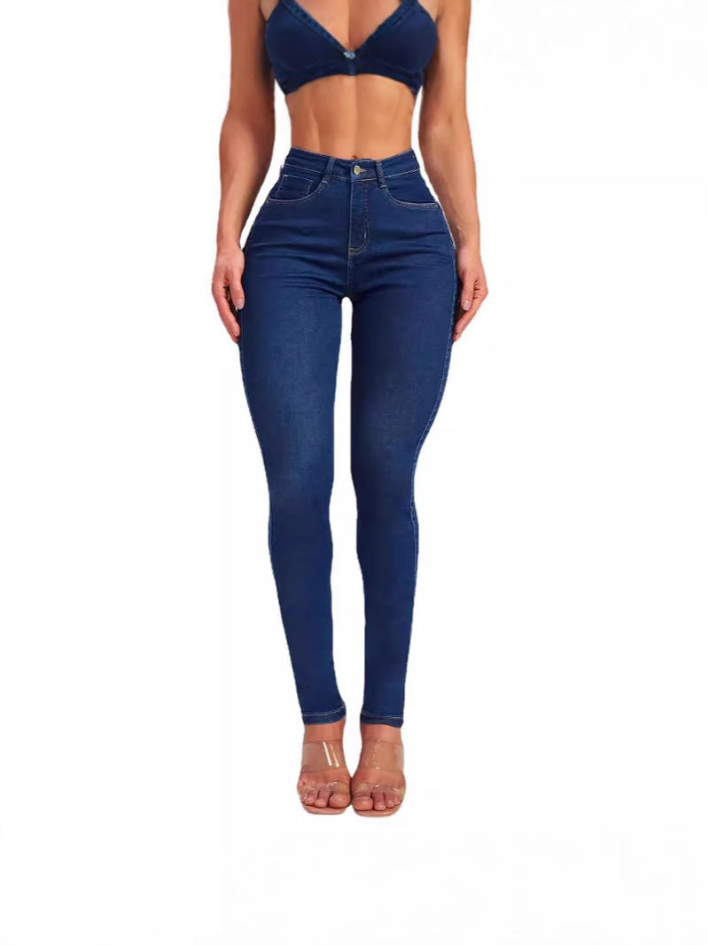 Hip Skinny Pants Stretch High Waist Jeans For Women - TikTopia
