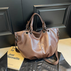 Solid Color Portable One-shoulder Tote Women's Bag - TikTopia