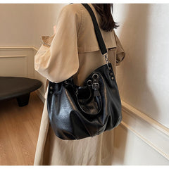 Solid Color Portable One-shoulder Tote Women's Bag - TikTopia