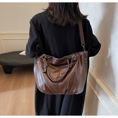 Solid Color Portable One-shoulder Tote Women's Bag - TikTopia