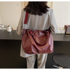 Solid Color Portable One-shoulder Tote Women's Bag - TikTopia