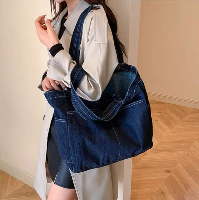 Denim Shoulder Bag Large Capacity Totes - TikTopia