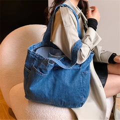 Denim Shoulder Bag Large Capacity Totes - TikTopia