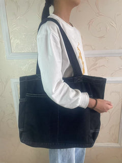 Denim Shoulder Bag Large Capacity Totes - TikTopia