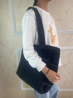 Denim Shoulder Bag Large Capacity Totes - TikTopia