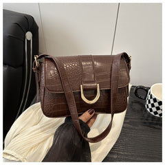 Advanced Texture Underarm Retro Style Fashionable Vachette Clasp Women's Shoulder Bag - TikTopia