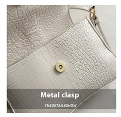 Advanced Texture Underarm Retro Style Fashionable Vachette Clasp Women's Shoulder Bag - TikTopia