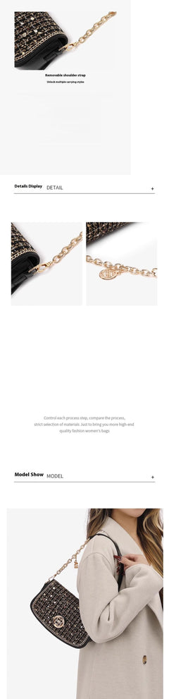Commuter Crossbody Underarm Chain Shoulder Bag - TikTopia