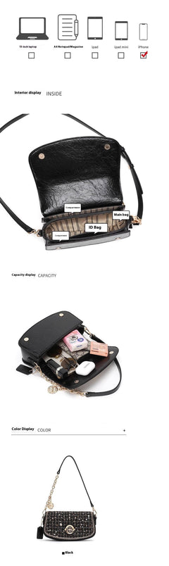 Commuter Crossbody Underarm Chain Shoulder Bag - TikTopia