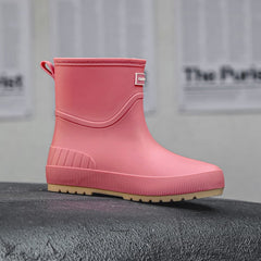Mid-calf Women's Stylish Water Shoes Outdoor Non-slip Adult Rain Boots - TikTopia