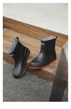 Mid-calf Women's Stylish Water Shoes Outdoor Non-slip Adult Rain Boots - TikTopia