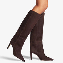 Simple European And American Style Fashion Catwalk Pointed-toe Stiletto Straight Boots - TikTopia